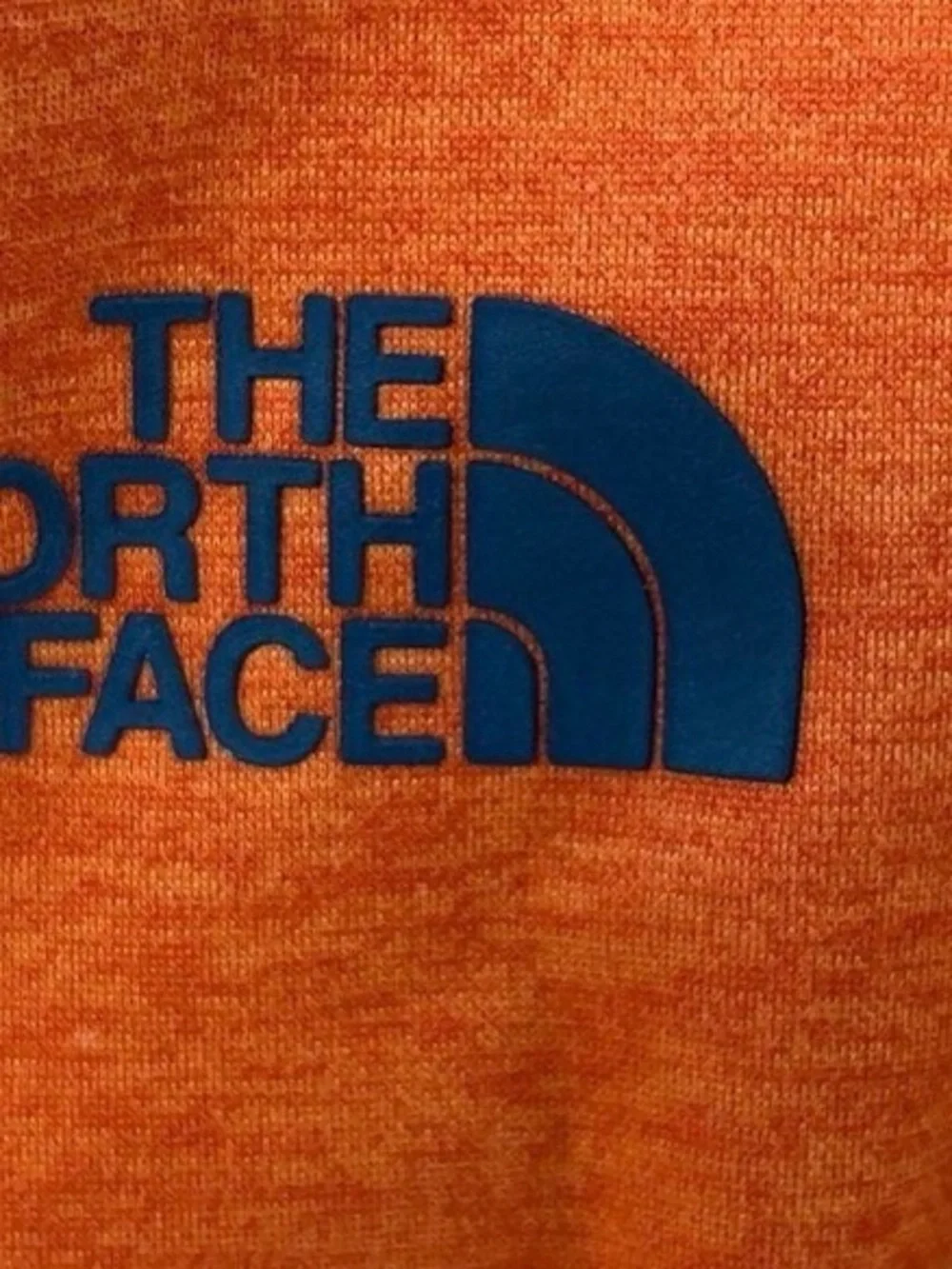 The North Face Men's Orange Zip-Up Fleece Jacket